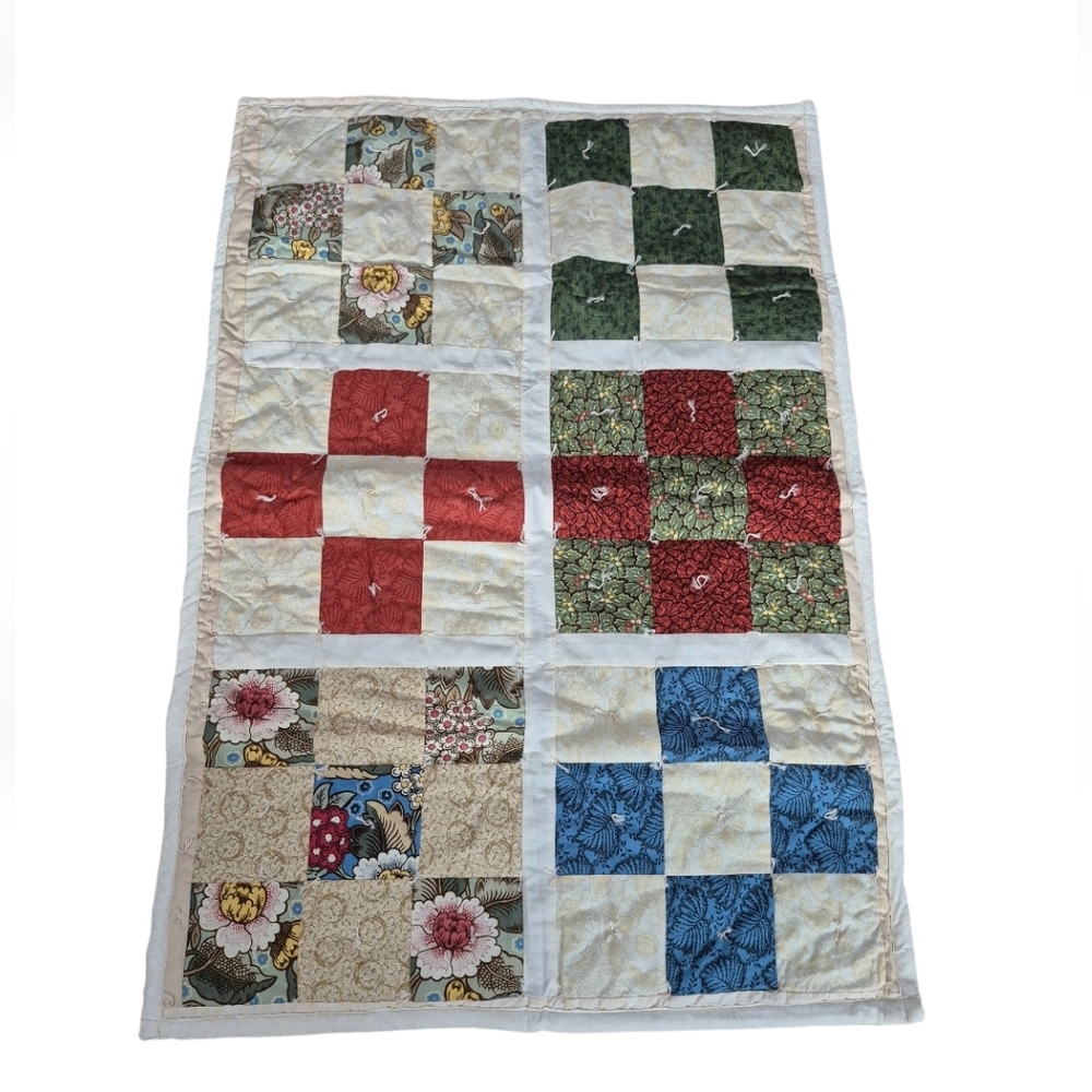 Handmade Lap Quilt Or Accent Quilt 29" X 42"
